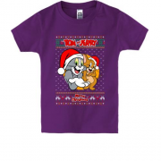 Детская футболка с Томом и Джерри "Merry Christmas"