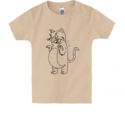 Детская футболка с "Котозавром"