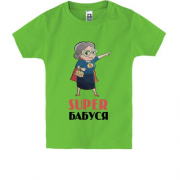 Детская футболка с бабушкой "Супер бабушка"