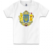 Детская футболка с большим гербом Украины
