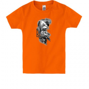 Дитяча футболка з бійцем ЗСУ "Воля або смерть"