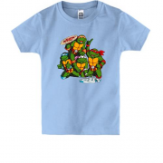 Детская футболка с черепашками ниндзя и пиццой