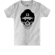 Детская футболка с черепом "13"