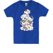 Детская футболка с далматинцами щенками