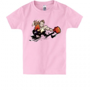 Детская футболка с девушкой боксером