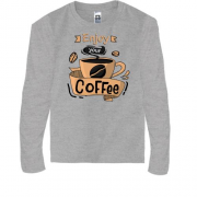 Детская футболка с длинным рукавом Enjoy your coffee