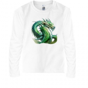 Детская футболка с длинным рукавом Green Dragon Art