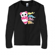 Детская футболка с длинным рукавом Pink Panda