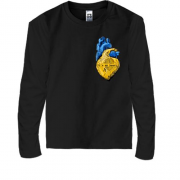 Детская футболка с длинным рукавом Украинское сердце