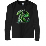 Детская футболка с длинным рукавом Зеленый дракон АРТ (2)