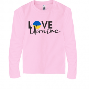 Детская футболка с длинным рукавом "Love Ukraine"