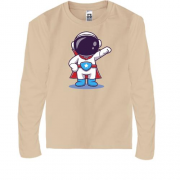 Детская футболка с длинным рукавом "Маленький космонавт"