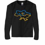 Детская футболка с длинным рукавом "Украина с любовью"
