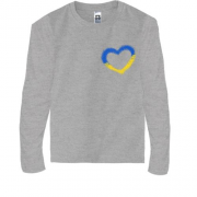 Детская футболка с длинным рукавом "Украина в сердце"