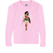 Детская футболка с длинным рукавом с Чудо-Женщиной (Wonder Woman)