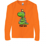 Детская футболка с длинным рукавом с дракошей "Tree Rex"