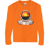 Детская футболка с длинным рукавом с космонавтом "Отражение"
