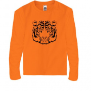 Детская футболка с длинным рукавом с мордой тигра