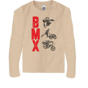 Детская футболка с длинным рукавом с надписью "BMX"