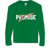 Детская футболка с длинным рукавом с принтом "Make a promise"
