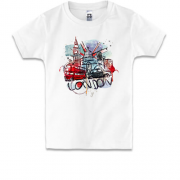 Детская футболка с достопримечательностями "London"