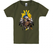 Детская футболка с желто-синими орлом (2)