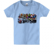 Детская футболка с героями Marvel "На высоте"