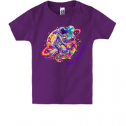 Детская футболка с космонавтом "Время приключений"