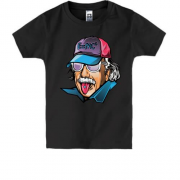 Детская футболка с крутым Эйнштейном  в кепке