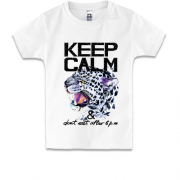 Детская футболка с леопардом Keep calm & dont eat after 6 pm