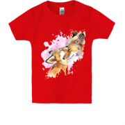Детская футболка с лисичками "семья"