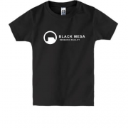 Детская футболка с логотипом сотрудника Black Mesa (Half Life)