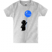 Детская футболка с маленьким Дартом Вейдером и шариком-звездой смерти
