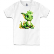 Дитяча футболка з маленьким зеленим дракончиком (2)