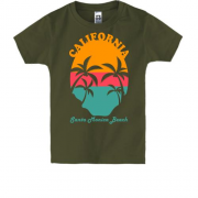 Детская футболка с надписью "California Santa Maria Beach"