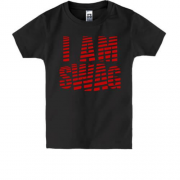 Дитяча футболка з написом "I AM SWAG"