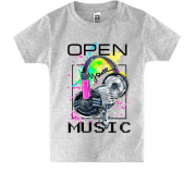 Детская футболка с наушниками Open your music (2)