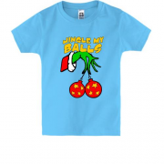 Детская футболка с новогодними шарами "jingle my balls"