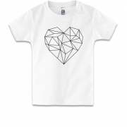 Дитяча футболка з полігональним серцем