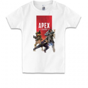 Детская футболка с постером игры Apex - legends