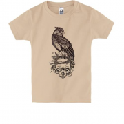 Детская футболка с птицей на черепе