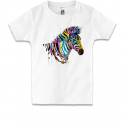 Дитяча футболка з різнобарвною зеброю