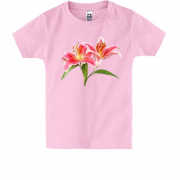 Дитяча футболка з рожевими ліліями