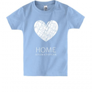 Детская футболка с сердцем "Home Краматорск"