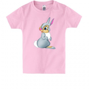 Детская футболка с серым зайцем