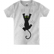 Детская футболка с царапающим котом