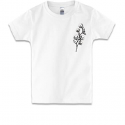 Дитяча футболка з гілочкою бавовни (Вишивка)
