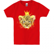 Детская футболка со львёнком "царь"