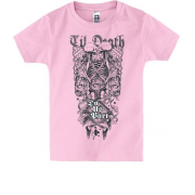 Детская футболка со скелетом (Do us fart)