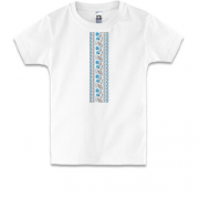 Детская футболка вышиванка с васильками (Рисунок)